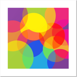 Abstract Colorful Round Lights Posters and Art